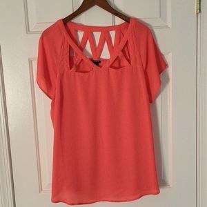 Torrid Size 2 Coral Cage Top
